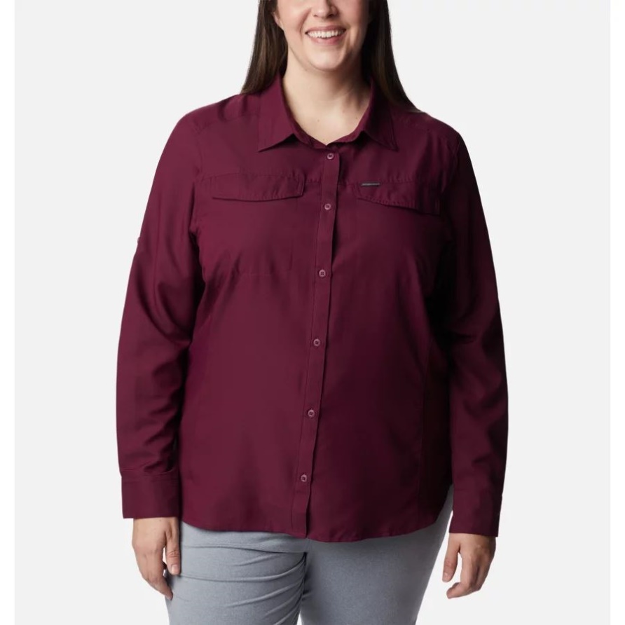 Marionberry Columbia Silver Ridge Lite Langarmshirt Für Damen In Übergröße