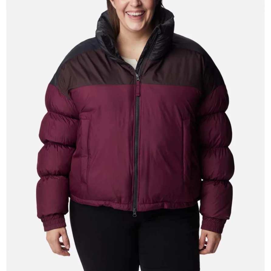 Marionberry/new Cinder/shark Columbia Damen-pike Lake Kurz Geschnittene Jacke Plus Größe