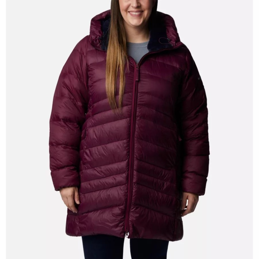 Marionberry Damen Herbstpark Daunenjacke Mit Kapuze Plus Größe Columbia