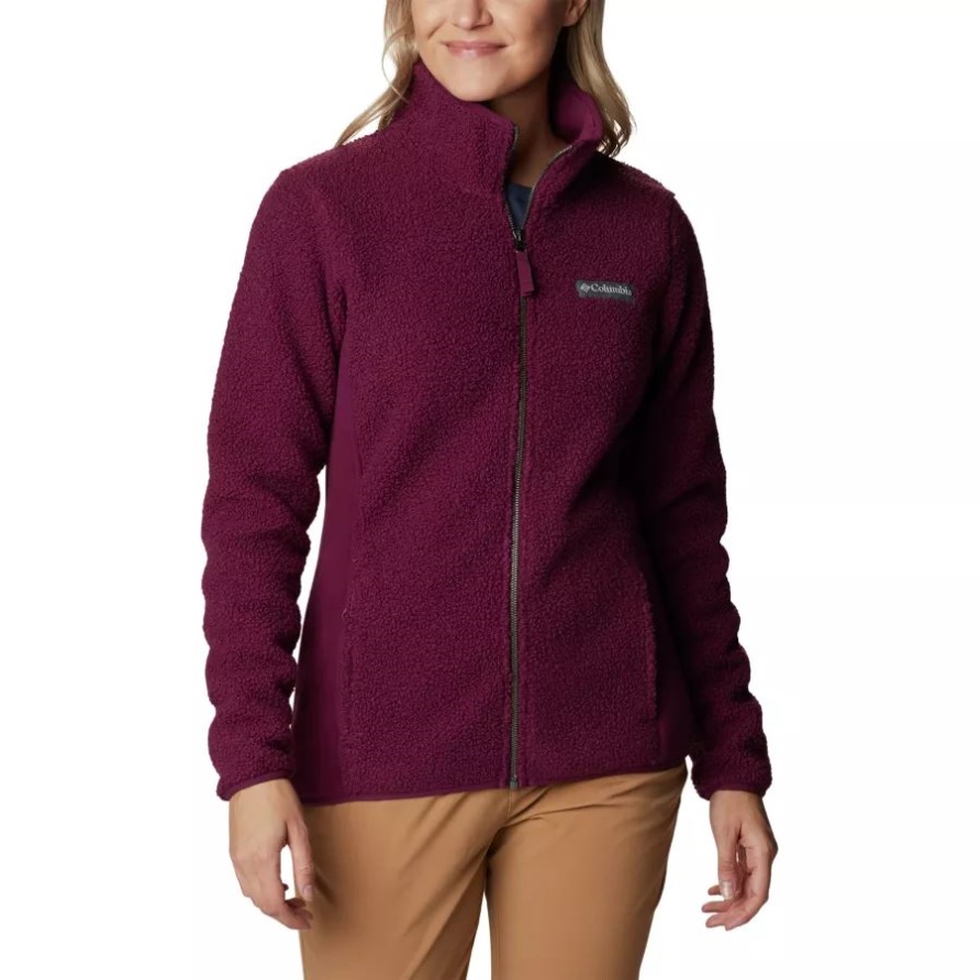 Marionberry Damen-Panorama-Sherpa-Fleecejacke Columbia