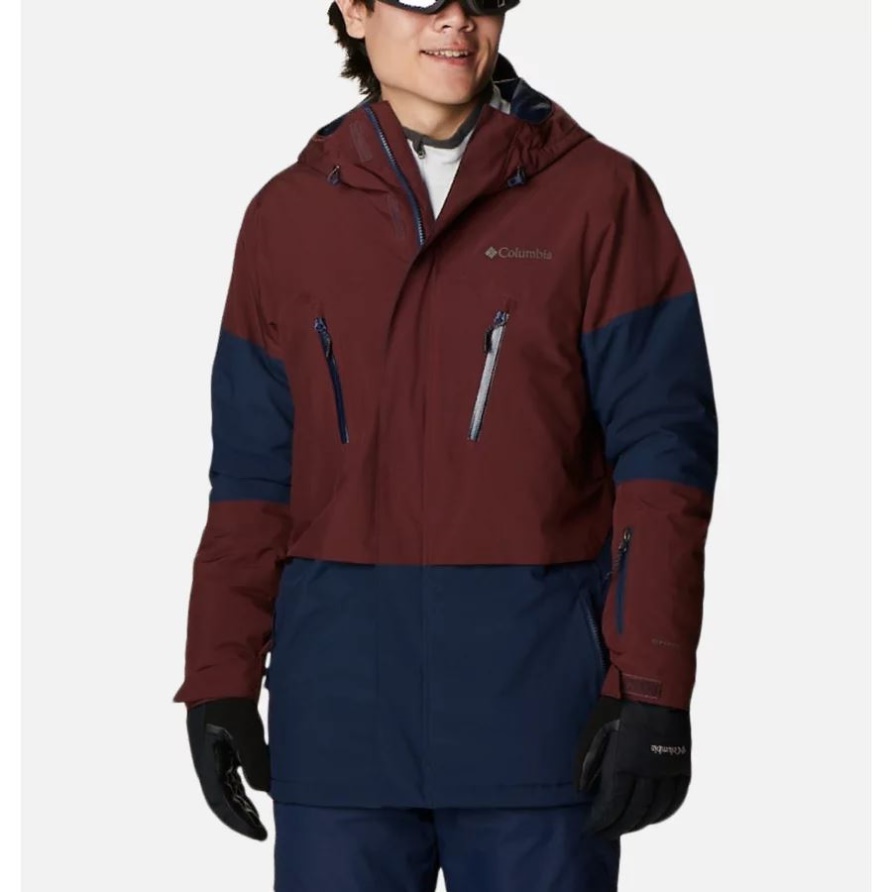 Aerial Ascender Wasserdichte Skijacke Für Herren Collegiate Navy/elderberry Columbia