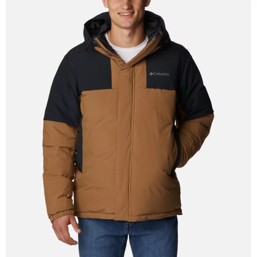 Herren-aldercrest-daunenjacke Mit Kapuze Columbia Delta/schwarz