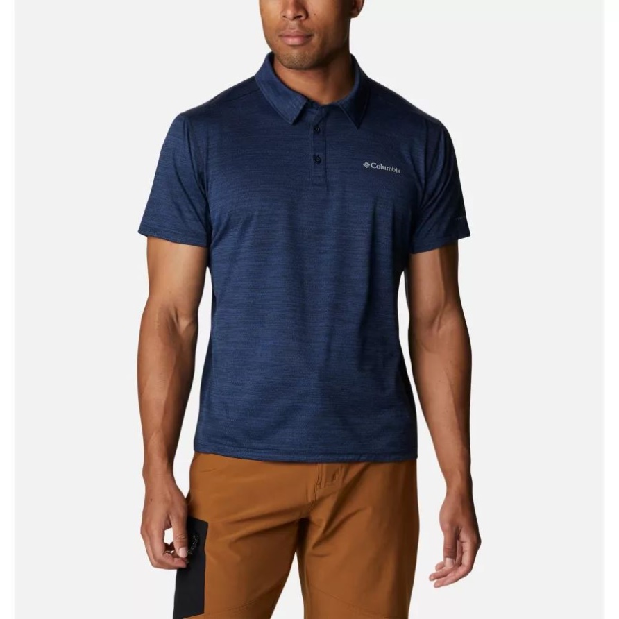 Alpine Chill Zero Polo Columbia Collegiate Marineblau Meliert Für Herren