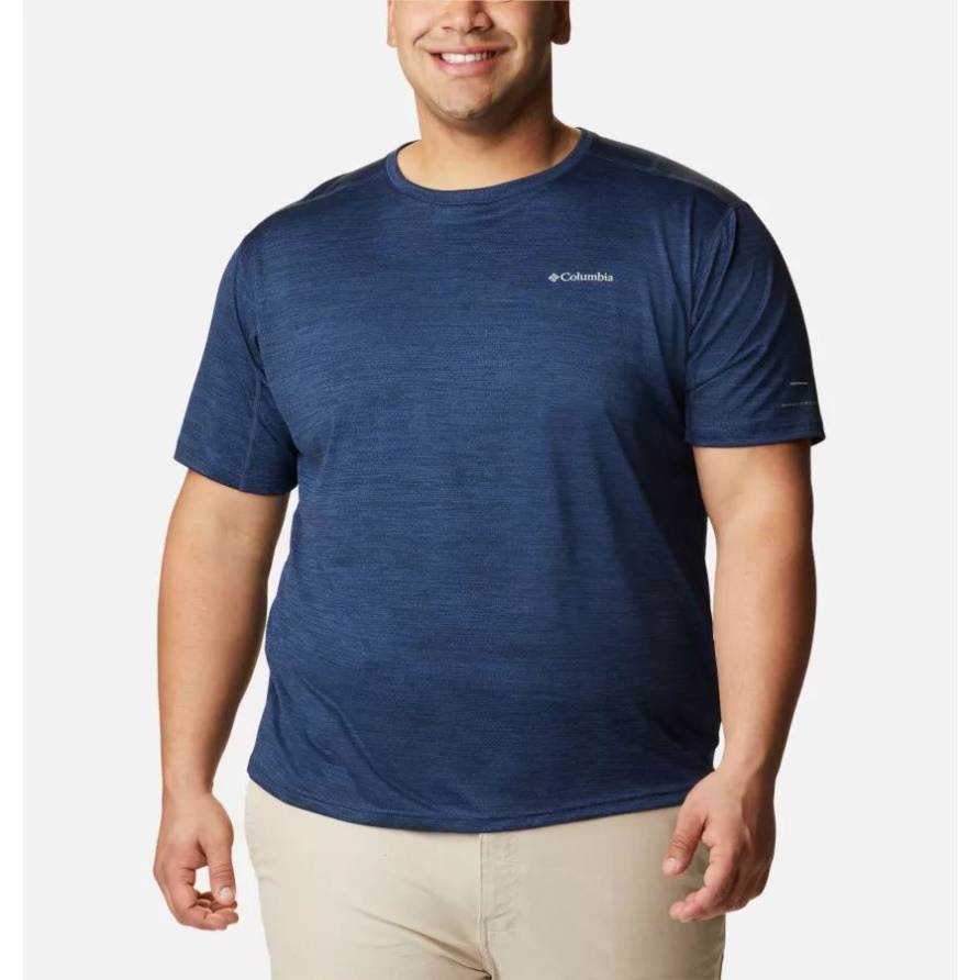 Alpine Chill Zero Kurzarm-Crew-Shirt Für Herren Groß Collegiate Navy Heather Columbia