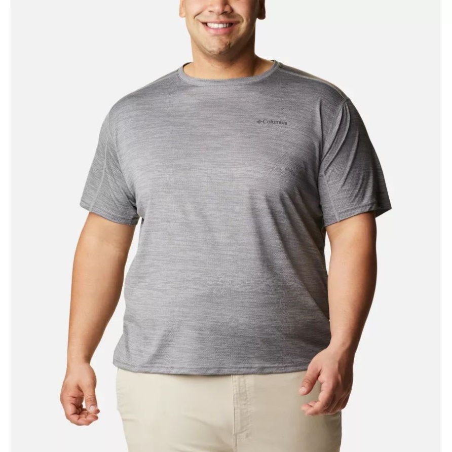 Alpine Chill Zero Kurzarm-Crew-Shirt Für Herren Groß Columbia Columbia Grau Meliert