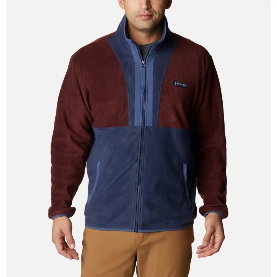 Herren-fleecejacke Mit Durchgehendem Reißverschluss Elderberry/coll Navy/dark Mountain Columbia