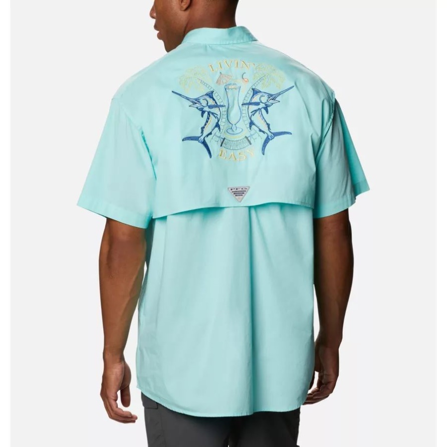 Herren-Bonehead-Icon-Kurzarmhemd Columbia Gulf Stream/Livin Easy Graphic