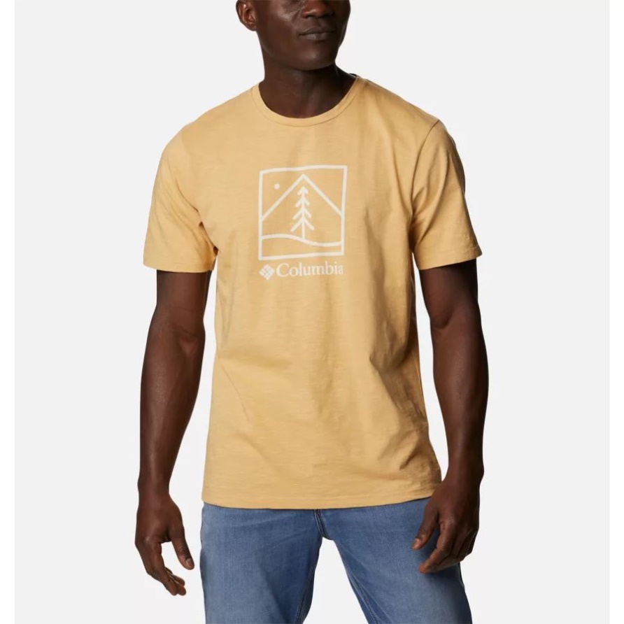Break It Down T-Shirt Für Herren Columbia Light Camel/plant It Grafik