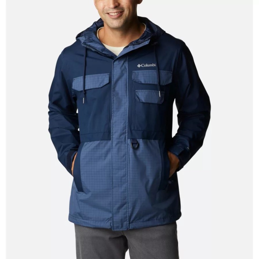 Wasserdichte Buckhollow-shelljacke Für Herren Columbia Collegiate Navy/dark Mountain Rip Stop