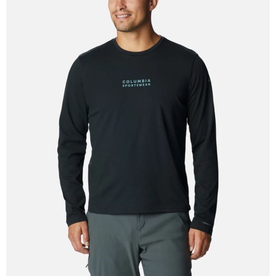 Csc Alpine Way Ii Technisches Langarm-t-shirt Für Herren Schwarz/tiny Type Columbia