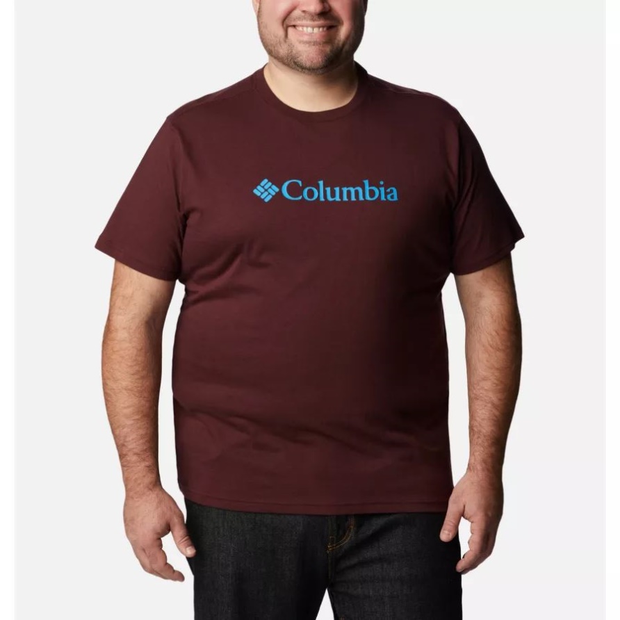 Csc Basic Logo T-shirt Für Herren In Erweiterter Größe Holunder/csc Branded Columbia