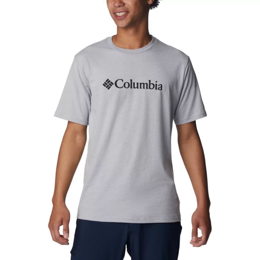 Csc Basic Logo T-Shirt Für Herren Columbia Columbia Grau Meliert