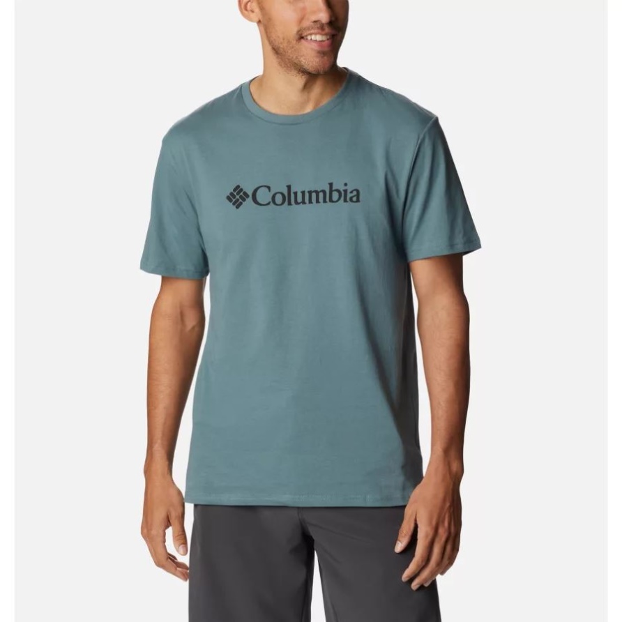 T-Shirt Mit CSC-Basic-Logo Für Herren Metall/CSC-Basic-Logo Columbia