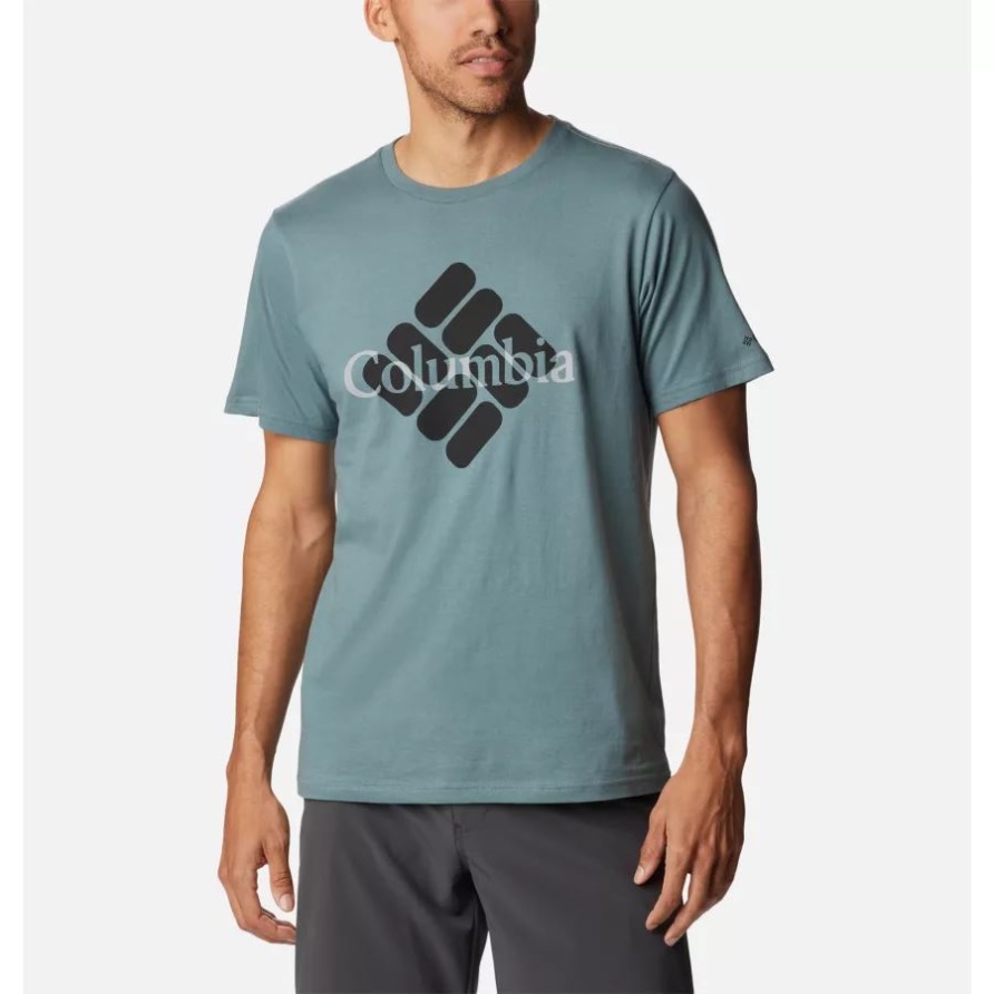 Lässiges CSC-Grafik-T-Shirt Aus Bio-Baumwolle Für Herren Metal/centered Gem Columbia