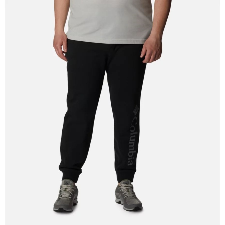 CSC Logo II Fleece-Jogginghose Für Herren, Erweiterte Größe, Schwarz/Stadtgrau, Kolumbien