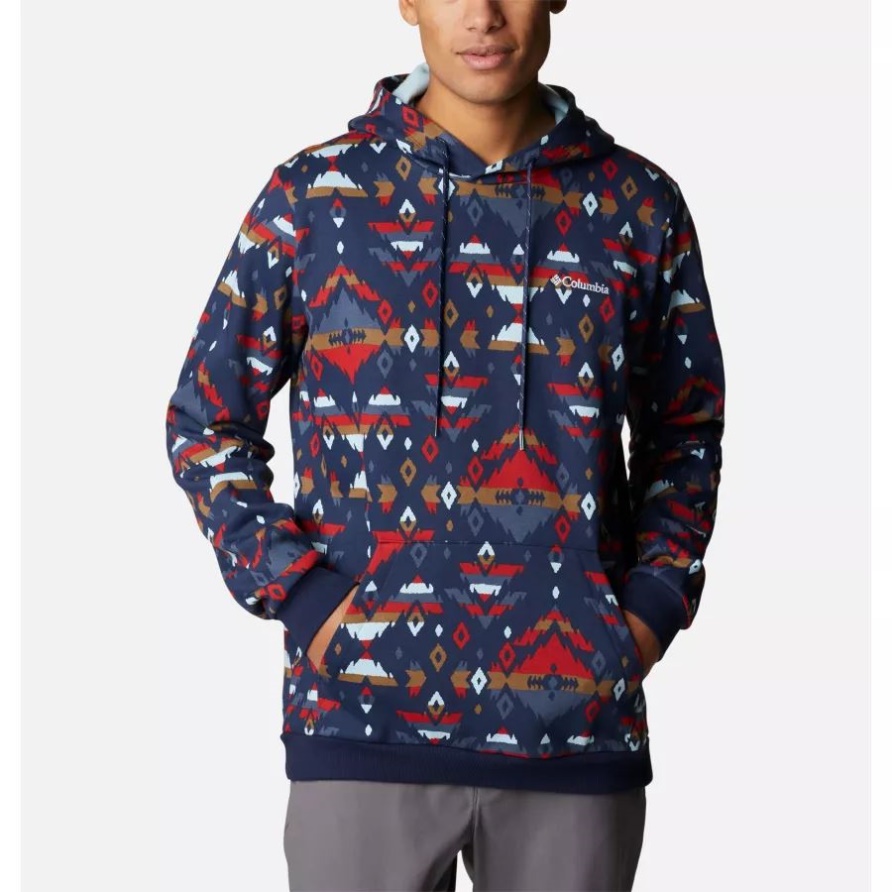 Kapuzenpullover Mit Columbia-logo Für Herren Columbia Collegiate Navy Rocky Mountain Print