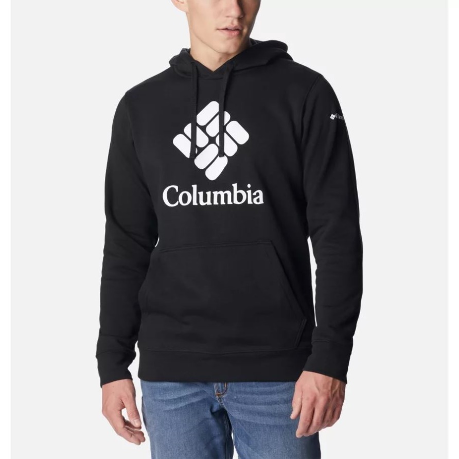 Columbia Trek Hoodie Für Herren Schwarz/csc Gestapeltes Logo Columbia