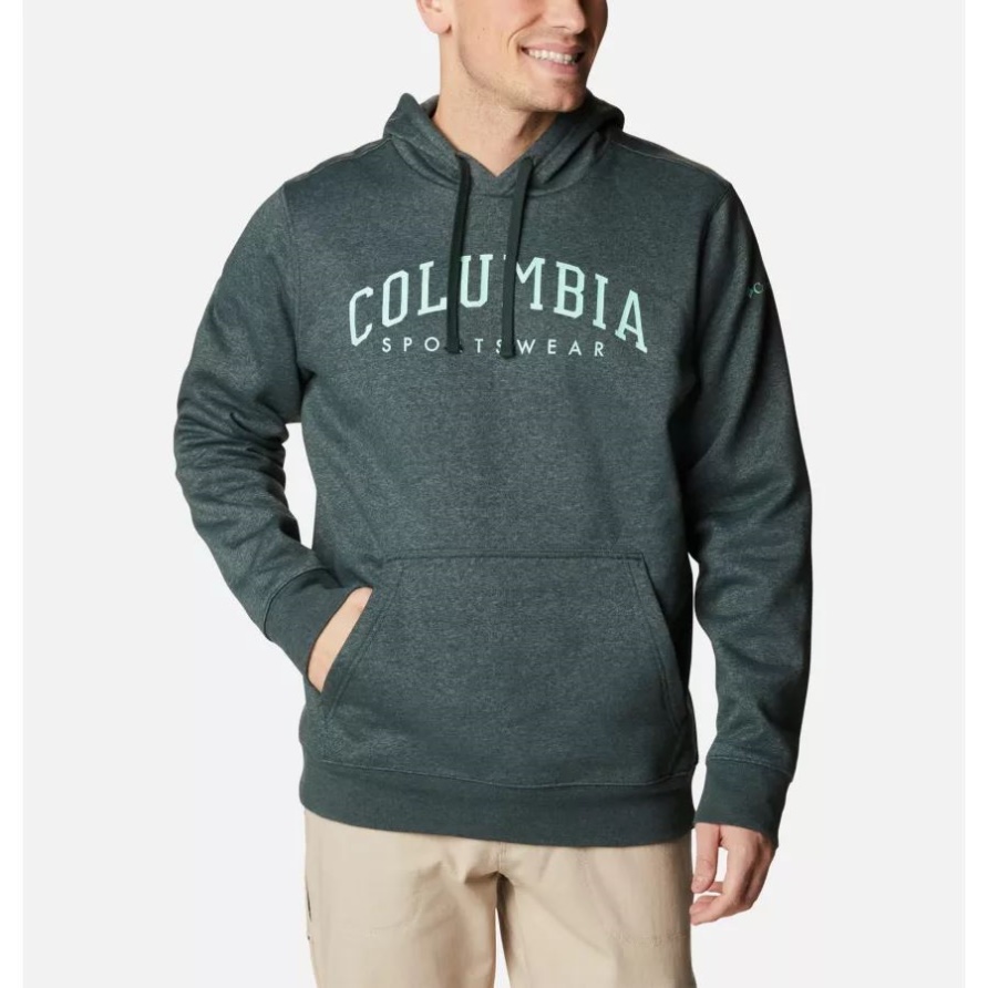 Columbia Trek Hoodie Für Herren Columbia Spruce Heather/csc Gewölbtes Markenlogo