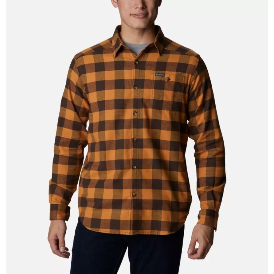 Cornell Woods Flanell-Langarmhemd Für Herren Cordovan Buffalo Check Columbia