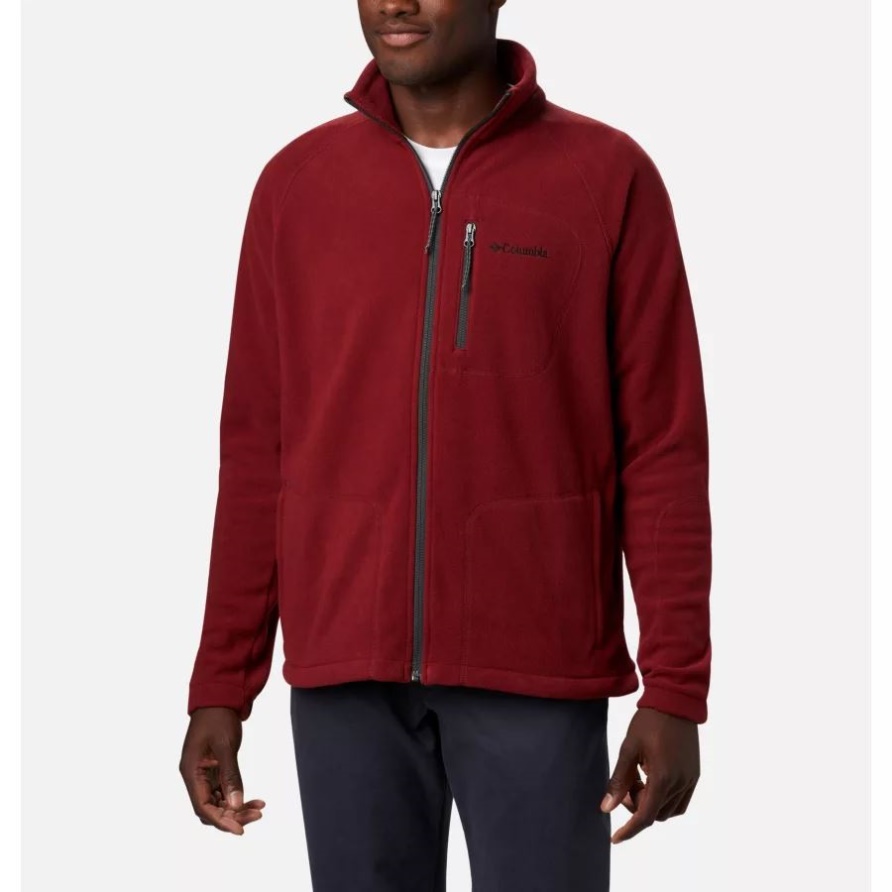Fast Trek II Fleecejacke Mit Durchgehendem Reißverschluss Für Herren Columbia Red Jaspis
