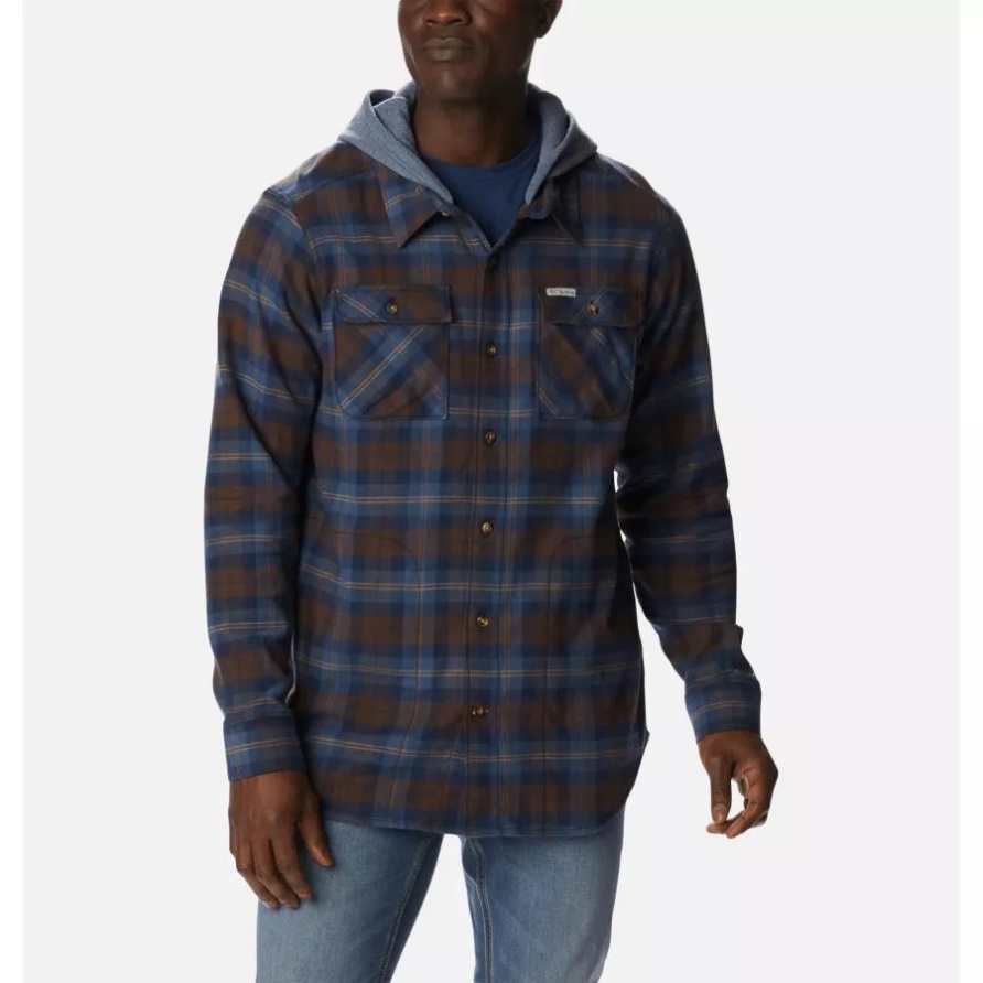 Flare Gun Stretch-Flanell-Hoodie Für Herren Dark Mountain Balanced Tartan Columbia