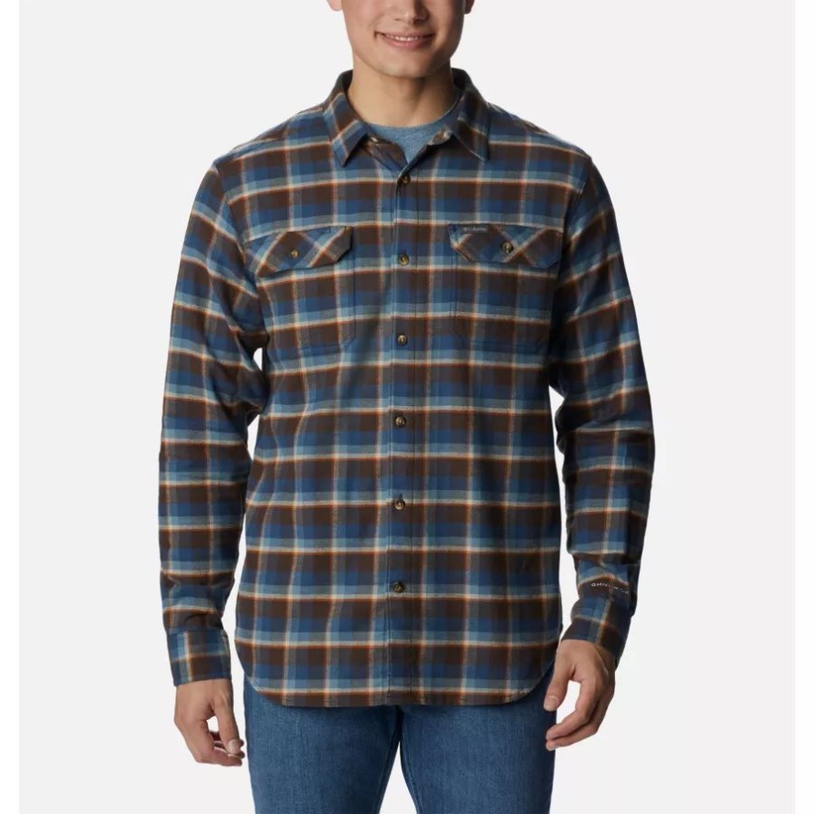 Flare Gun Stretch-Flanell Für Herren Groß Columbia Cordovan Shadow Plaid