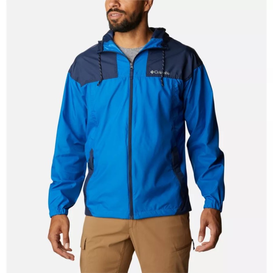 Flash Challenger Windjacke Für Herren Columbia Bright Indigo/College Navy