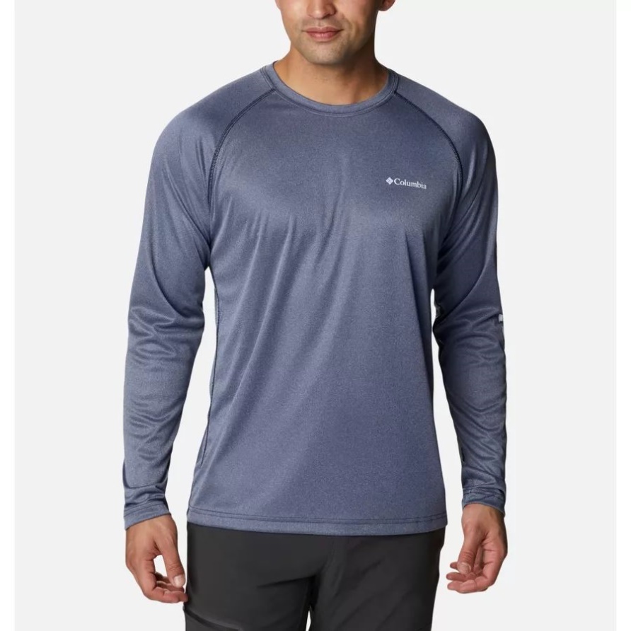Fork Stream Heather Langarmhemd Für Herren Columbia Collegiate Navy Heather