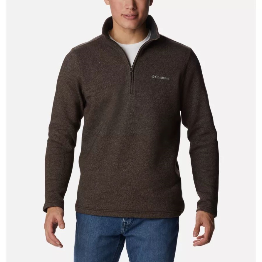 Herren Great Hart Mountain III Halbreißverschluss Columbia Cordovan Heather