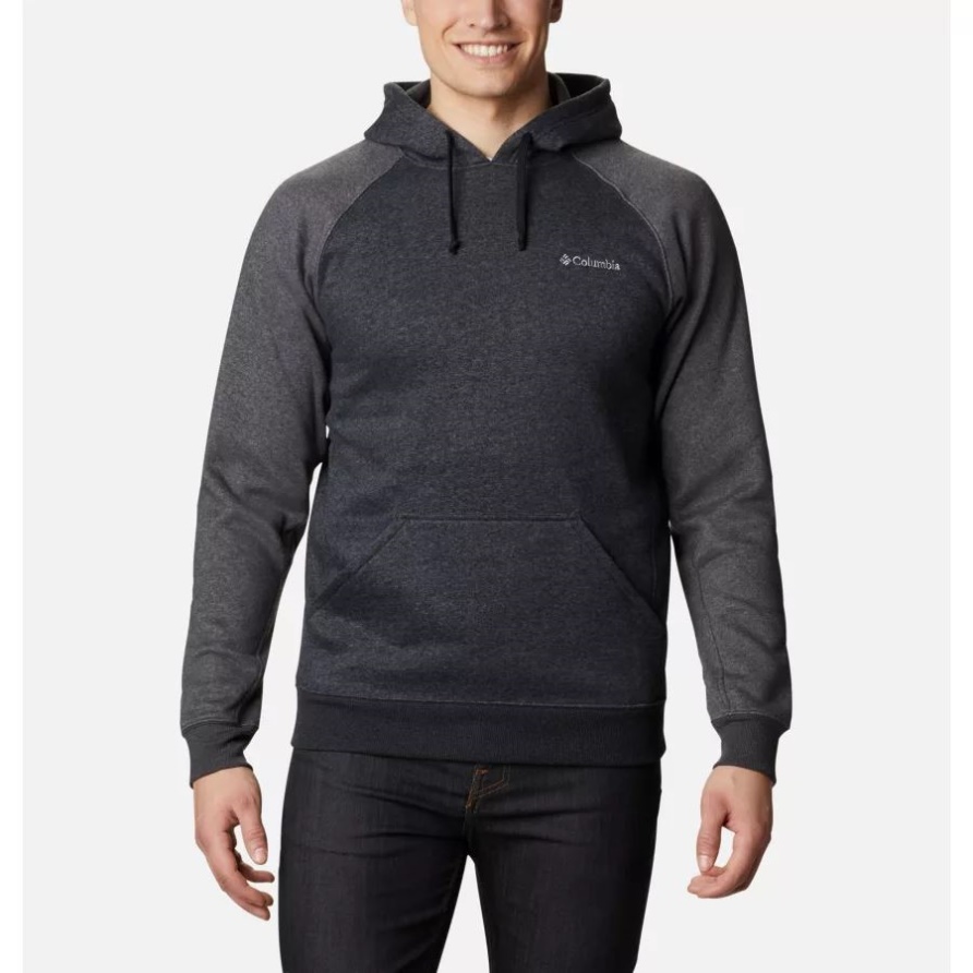 Herren-kapuzenpulli Hart Mountain Ii Groß Schwarz Meliert/shark Heather Columbia