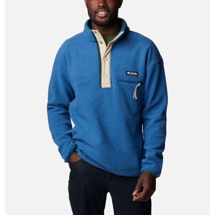 Herren Helvetia Streetwear Fleece Impulse Blue Columbia