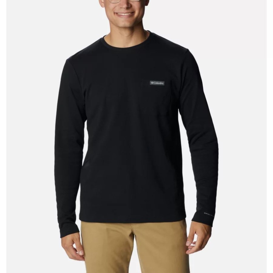 Heritage Park Langarm-T-Shirt Mit Tasche Für Herren Black Columbia