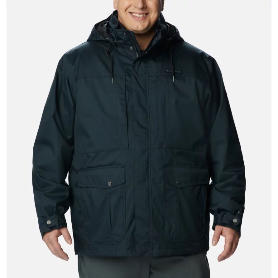 Herren Horizonte Pine 3-in-1 Wasserdichte Jacke, Erweiterte Größe, Schwarz, Kolumbien