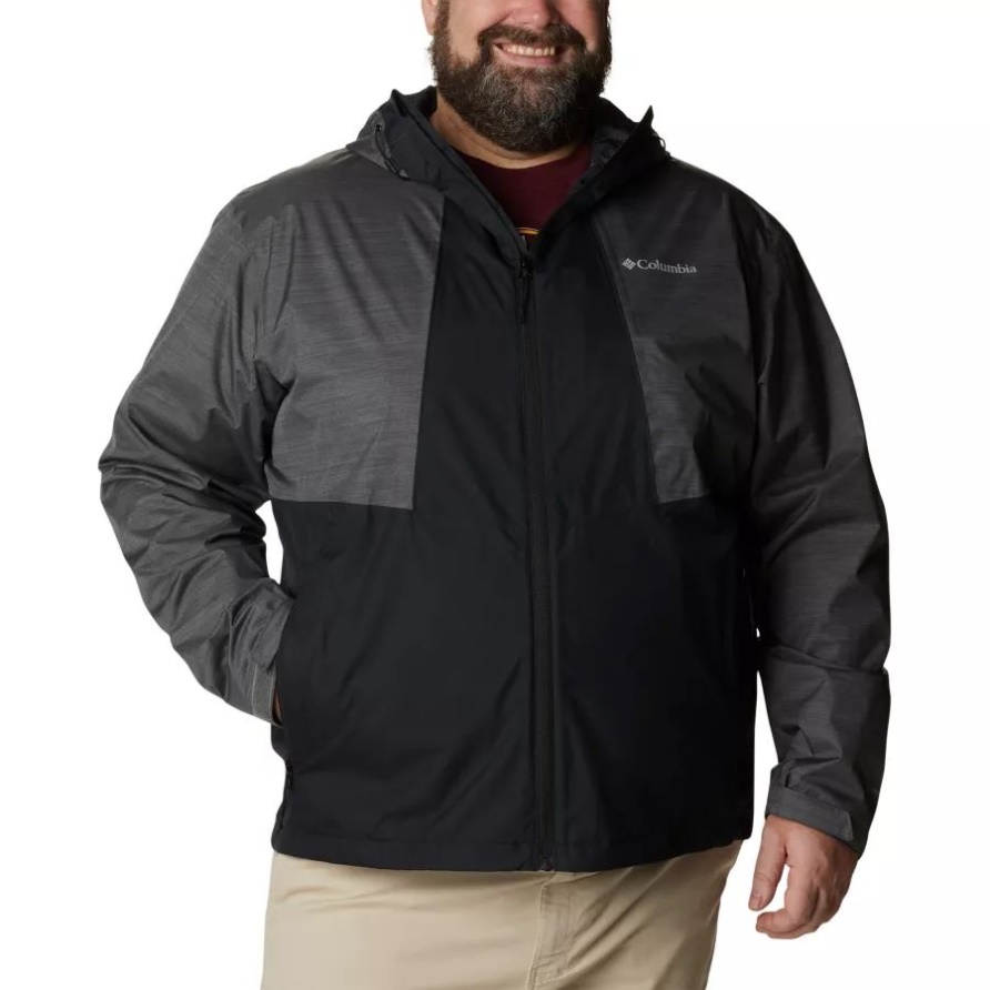 Wasserdichte Wasserdichte Jacke Von Inner Limited Ii Für Herren In Erweiterter Größe Schwarz/graphite Heather Columbia