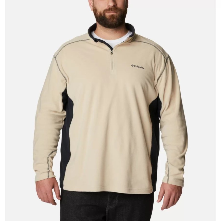 Herren Klamath Range II Fleece Mit Halbem Reißverschluss, Erweiterte Größe Ancient Fossil/Black Columbia