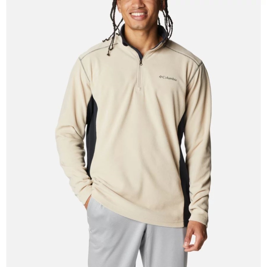 Herren Klamath Range II Fleecepullover Mit Halbem Reißverschluss Groß Ancient Fossil/Black Columbia