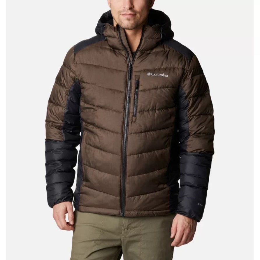 Isolierte Kapuzenjacke Mit Labyrinthschlaufe Für Herren Cordovan/black Columbia