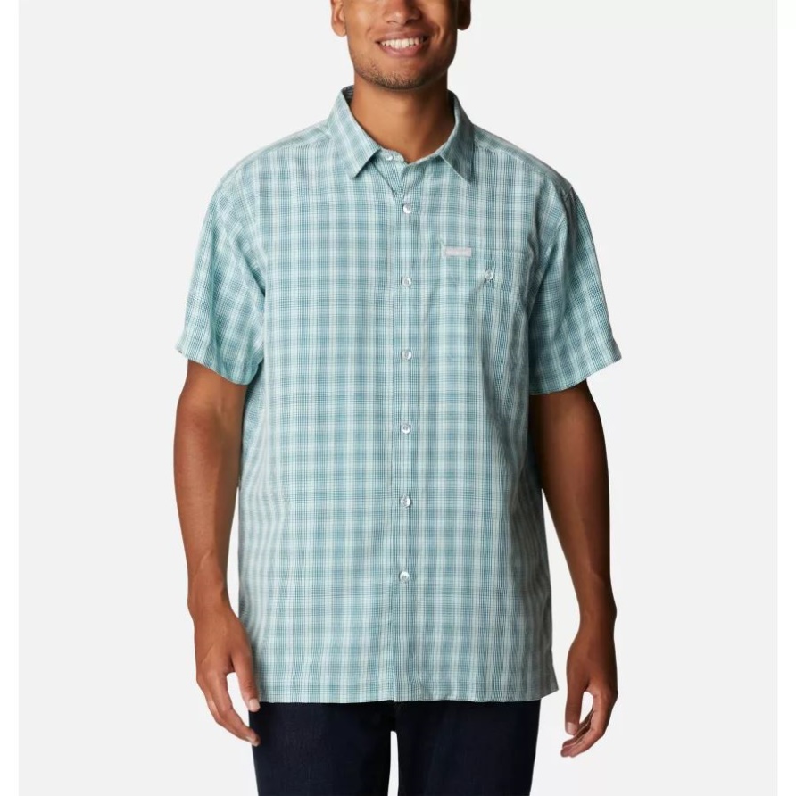 Herren Lakeside Trail Kurzarm Icy Morn Madras Gingham Columbia