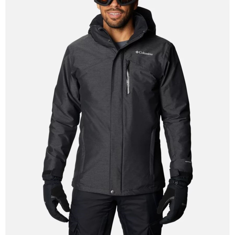 Last Tracks Isolierte Herren-Skijacke Columbia Black Melange