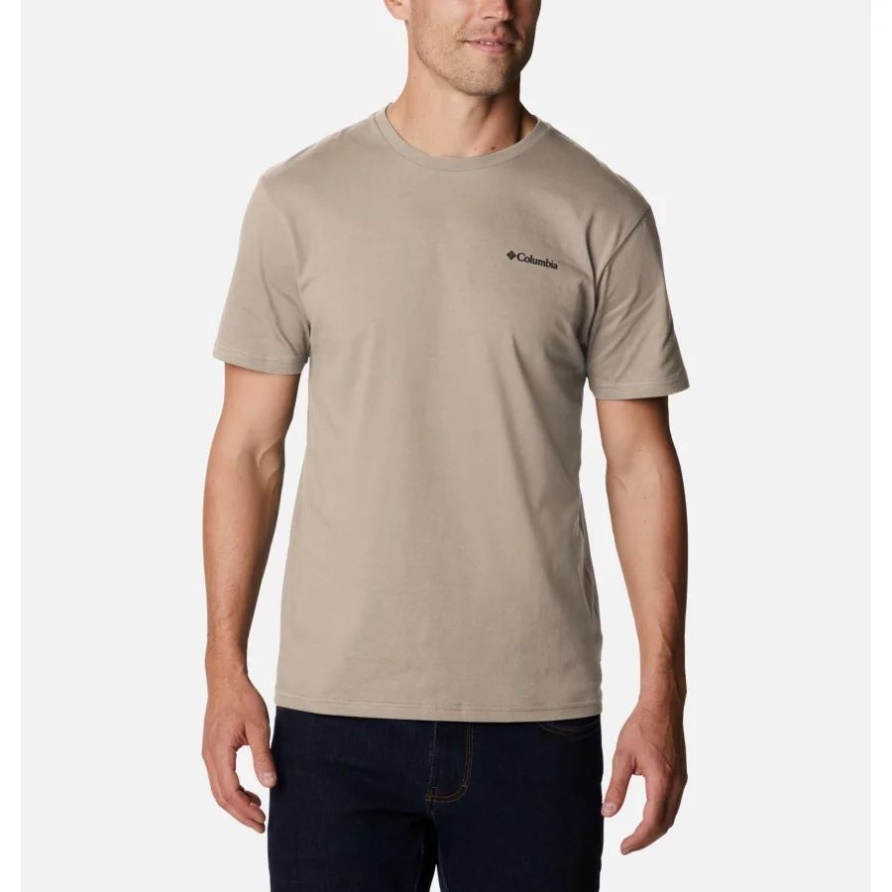 Herren-T-Shirt North Cascades Columbia Ancient Fossil/Black