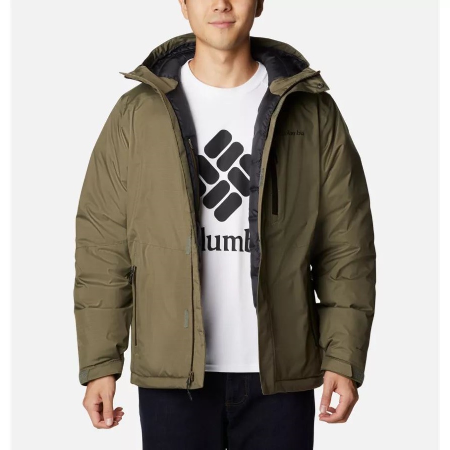 Herren Oak Harbor Isolierte Wasserdichte Jacke Stone Green Columbia