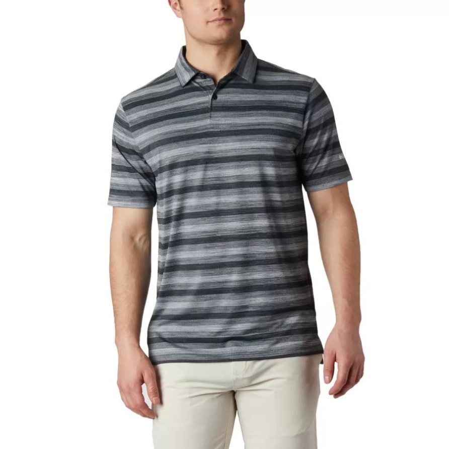 Herren Omni-Wick Chatter Polo Black Columbia