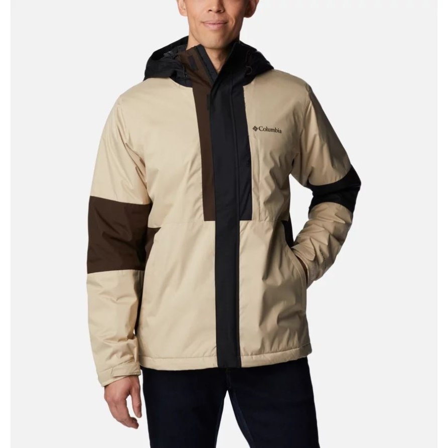 Herren-Oso-Wanderjacke Mit Bergkapuze Ancient Fossil/Black/Cordovan Columbia