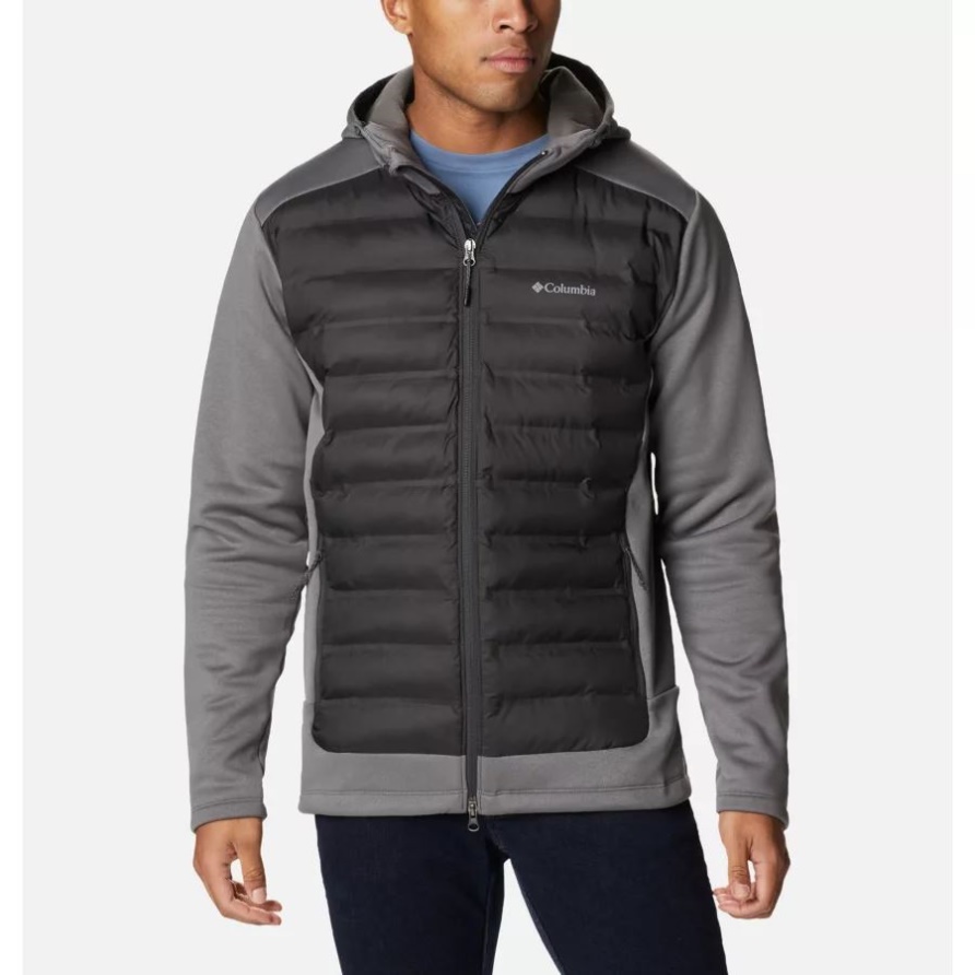Isolierter Out-Shield-Kapuzenpullover Mit Durchgehendem Reißverschluss Für Herren City Grey/Shark Columbia