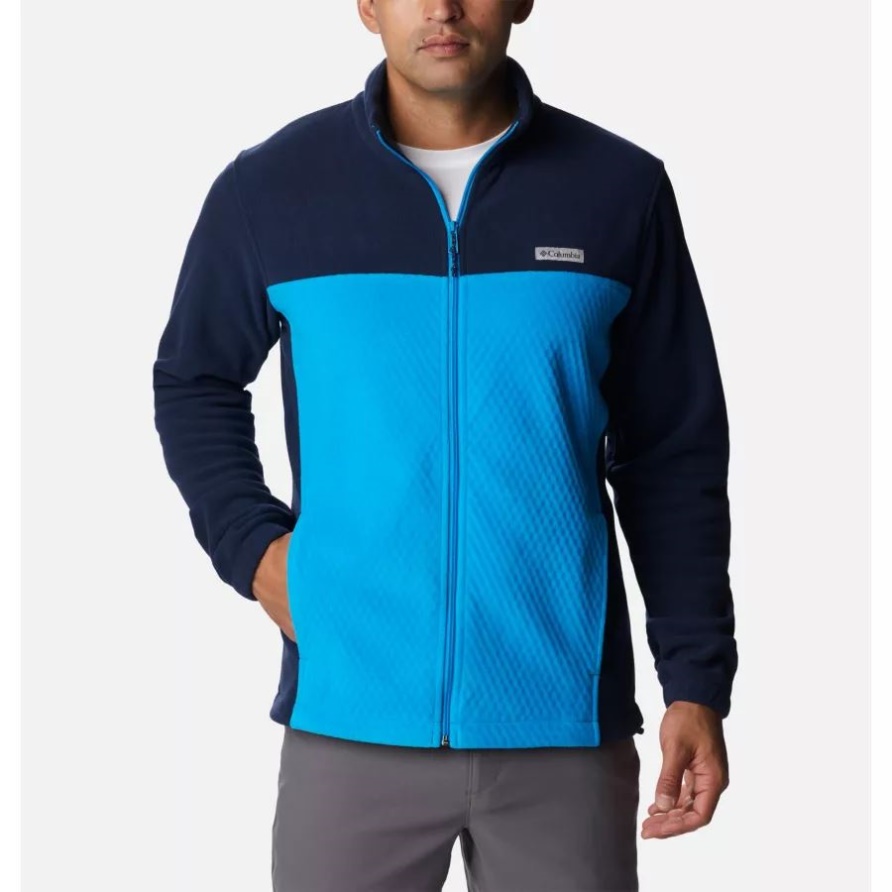 Overlook-Trail-Jacke Mit Durchgehendem Reißverschluss Für Herren Columbia Compass Blue/Collegiate Navy