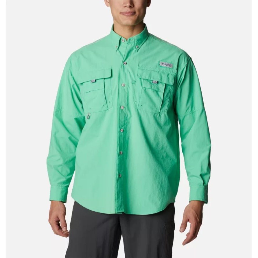 Herren Pfg Bahama Ii Langarmhemd Light Jade Columbia