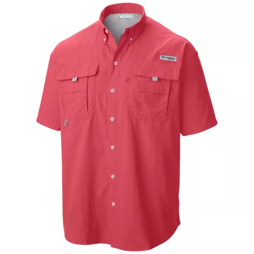 Herren Pfg Bahama Ii Kurzarmhemd Big Columbia Sunset Red