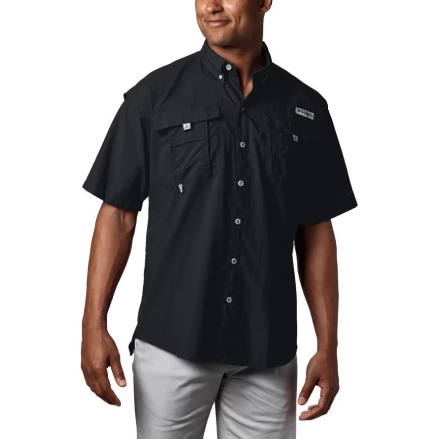 Herren Pfg Bahama Ii Kurzarmhemd Columbia Schwarz