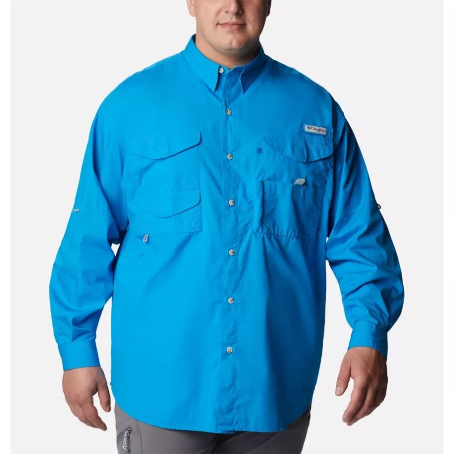 Pfg Bonehead Langarmshirt Für Herren Big Compass Blue Columbia