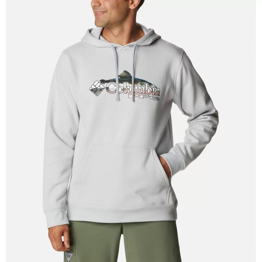 Pfg-Fisch-Logo-Hoodie Für Herren Cool Grey/Trout Columbia